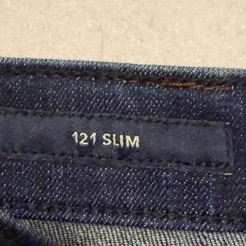 Lucky Brand 121 Slim Mens Dark Wash Indigo Denim Jeans 33x32